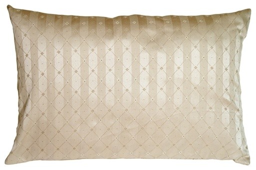 Pillow Decor - Manhattan Stripes in Beige Rectangular Throw Pillow - Contemporary - Decorative ...